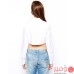 2014 Sexy Perspective Hollow Mesh Short Sleeve CrewNeck Midriff Blouse Tops White