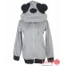 Cute Panda Ears Hoodie Loose Warm Zipper Pullover Tracksuit Tops Sweatshirt Gary