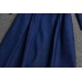 فستان من الجينز الأزرق ذات أكمام طويلة ورقبة دائرية يأتي مع حزام