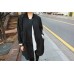 معطف واسع أسود اللون بأكمام طويلة بتصميم عالي الجودة