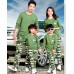 ملابس بلون أخضر مع بناطيل مموهة لكل أفراد العائلة