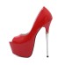 حذاء أحمر بكعب عالي مدبب ستايل اوروبي أكثر من رائع