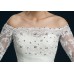 فستان زفاف رائع باللون الأبيض مزين بالدانتيل الناعم ذات أكمام قصيرة يمنحكي إطلالة الاميرات