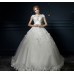 فستان زفاف أميرة منفوش مطرز أبيض أنيق 