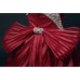 فستان زفاف بدون حمالات مصمم من الأورجانزا الناعمة يمنحكي إطلالة الأميرات
