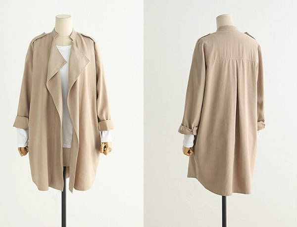 ConciseDesignLoose-fittingStreetWearSolidColorTrenchCoat-XFE080513
