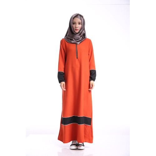 فستان طويل مريح بسحاب