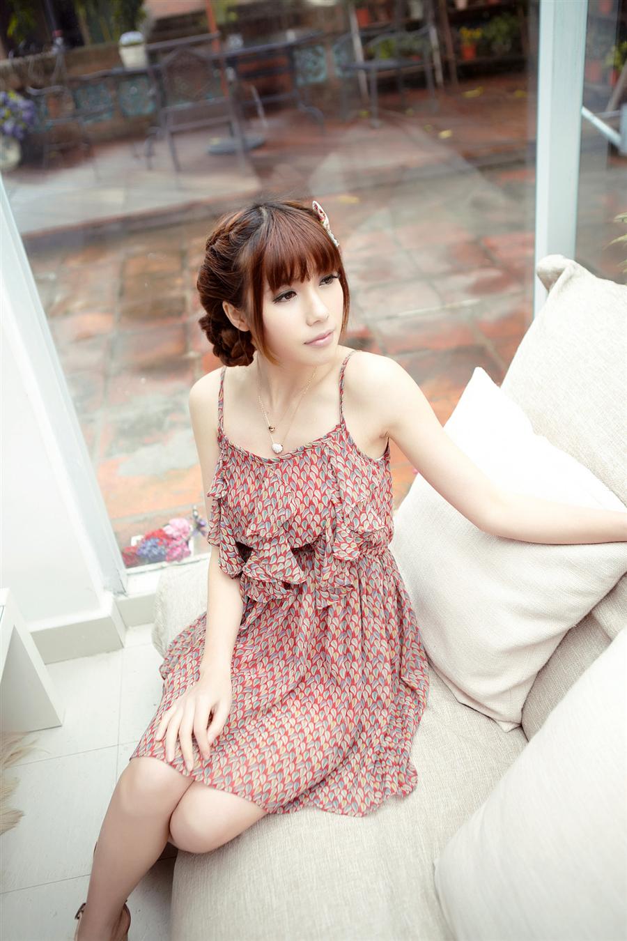 2012SummerNewArrivalSweetLadiesFloralDressOrange-XL050913OA