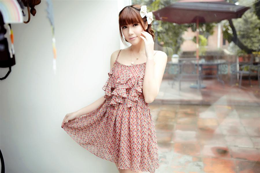 2012SummerNewArrivalSweetLadiesFloralDressOrange-XL050913OA