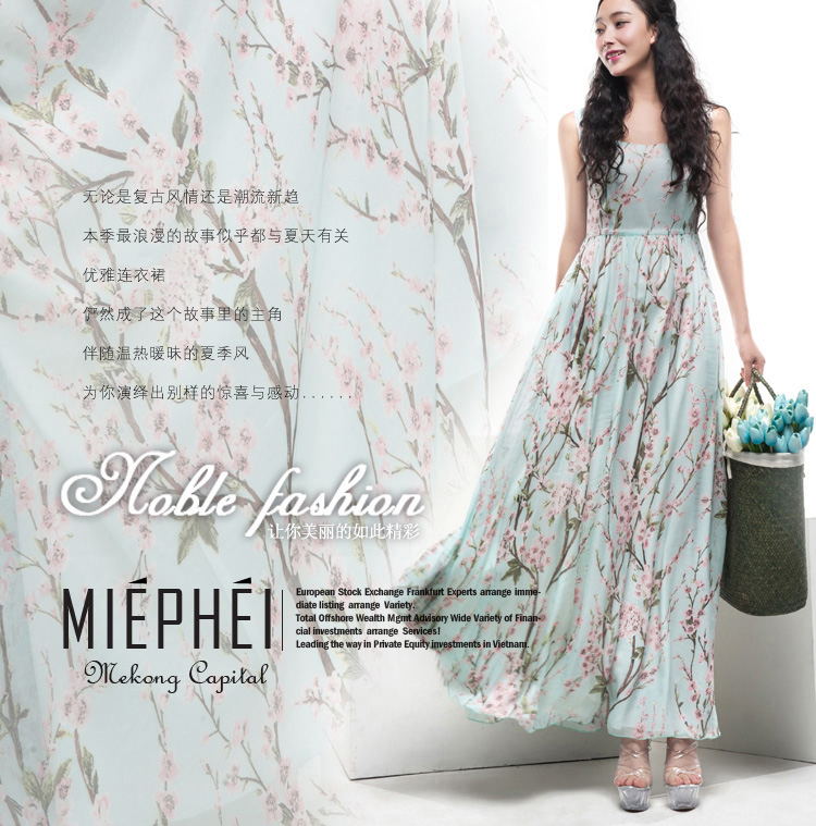 2014SpringNewComingChinaTraditionalBlossomPaintingSleevelessPleatedDress-HMT031616LG