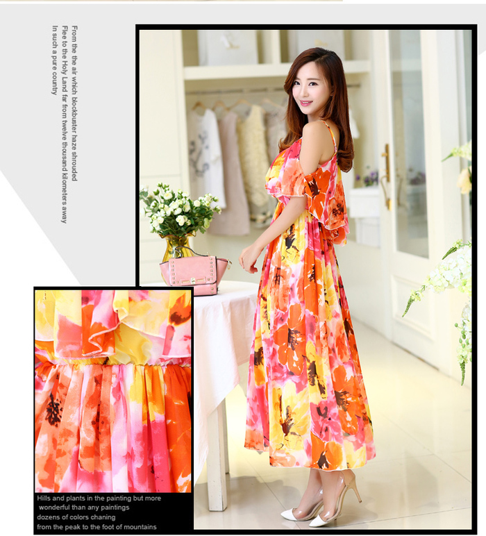 2015ElegantBeachWomenFloralPrintingStrapsBacklessChiffonMaxiDress-ZME041847