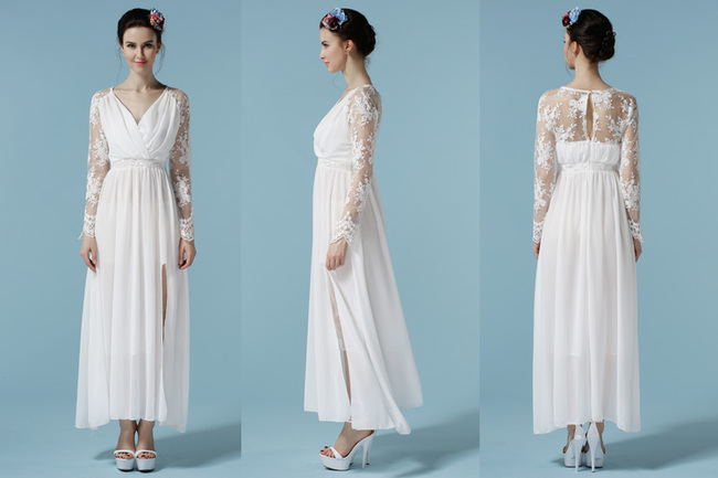 2015ElegantSpringTrendWomenSlitLaceSplitWhiteEveningMaxiDress-ZME041519WI