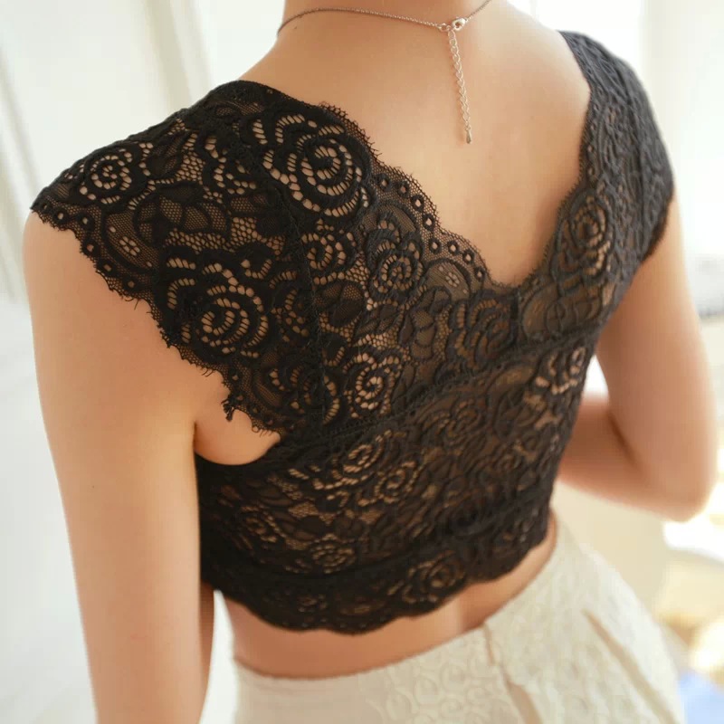 2015FashionHotSaleBlackStrapLaceSplitFloralPrintedSexyBrandTank-XHE030930BA