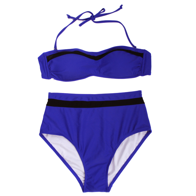 2015FashionWholesaleSexyWomenHalterGauzeMatchingSwimsuit-ZME042107