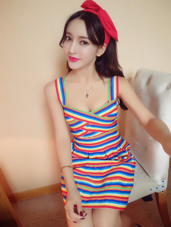 AllMatchColorfulStripedCasualDresses-ZFK081054