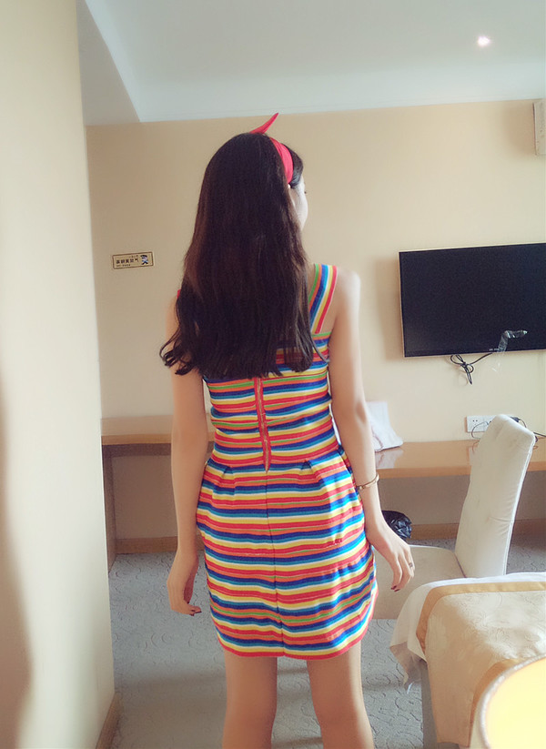 AllMatchColorfulStripedCasualDresses-ZFK081054