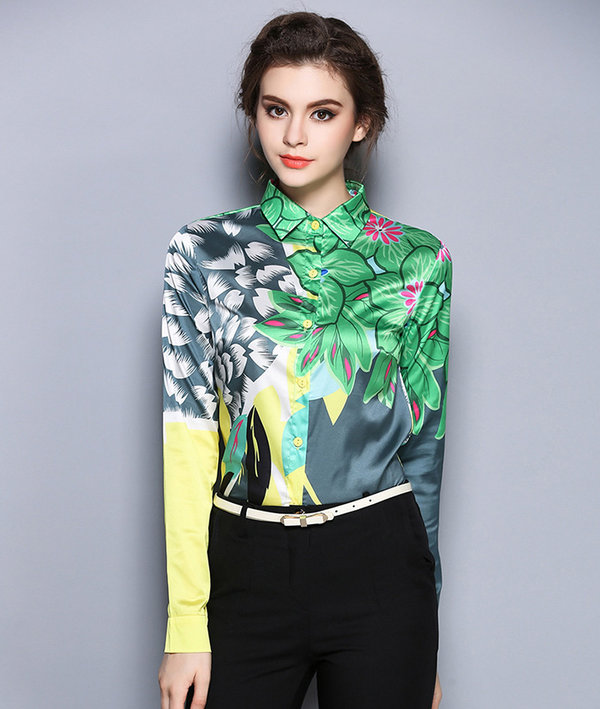 AttractiveFlowerPrintedLongSleeveFashionBlouse-HMK052738