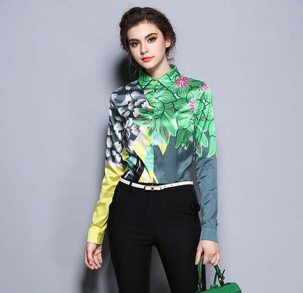 AttractiveFlowerPrintedLongSleeveFashionBlouse-HMK052738