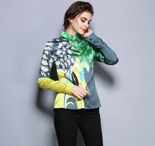 AttractiveFlowerPrintedLongSleeveFashionBlouse-HMK052738