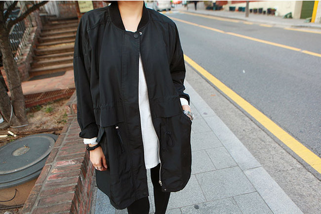 BlackBoyfriendStyleMD-LongBandagePreppyTrenchCoat-ZME081313BA