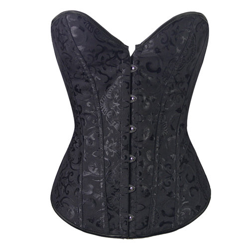 BlankWomenBodySculptingZipSteelBoneElasticWaistShapewearCorset-LYE092848