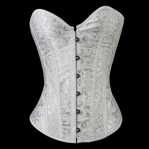 BlankWomenBodySculptingZipSteelBoneElasticWaistShapewearCorset-LYE092848