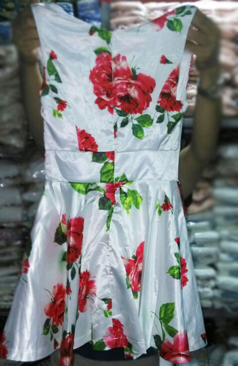 CharmingLadyV-neckEmpireWaistFlowerPrintTankDress-SR033130