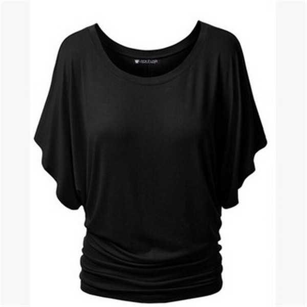 CheapONeckBatSleeveLoosePlusSizeTShirt-CMK070722