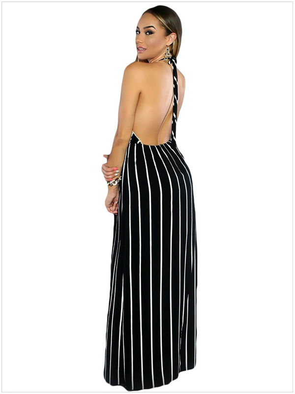 CheapWholesaleSexyBacklessStripeHalterLongDresses-TZK080739