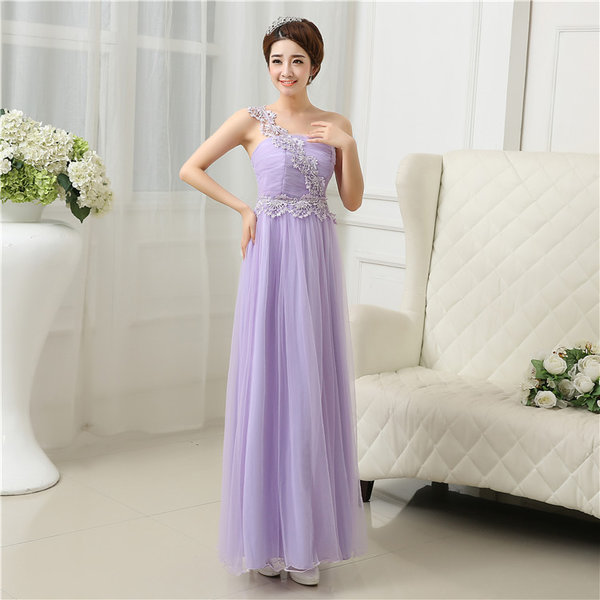 CloseoutSaleBacklessSlimmingFloor-lengthHigh-endOneShoulderCheapEveningElegantDress-LYE092503