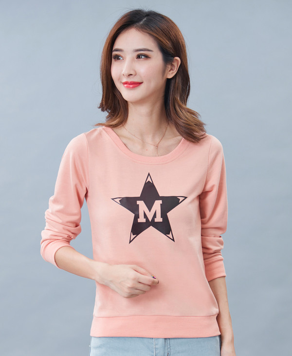 CollegeStylePrintWomanTopsPulloverShirt-CMK071209B