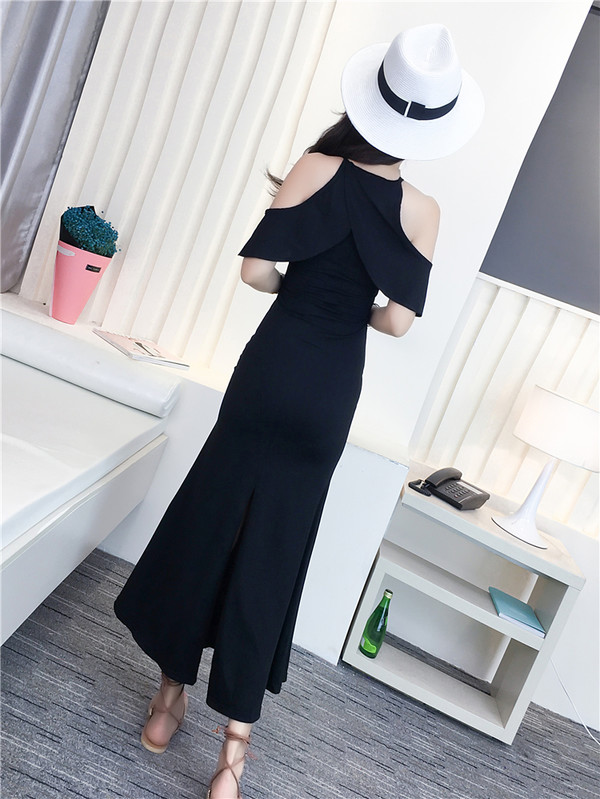 CustomizedSexyOffShoulderSlitStrapLongDress-TFK071230