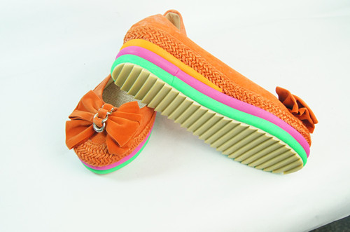 CuteStyleBowknotFlatShoesInOrange-CR072011OA