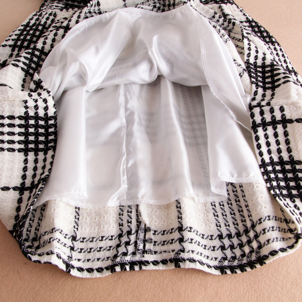 EarlyAutumnPlaidCrewNeckShortDresses-TFK090539WI