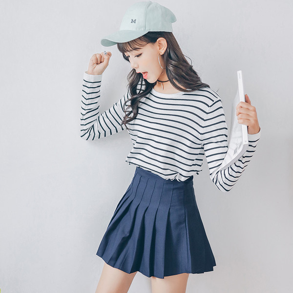 EasyMatchingStripedONeckKnittingPullover-CMK091461