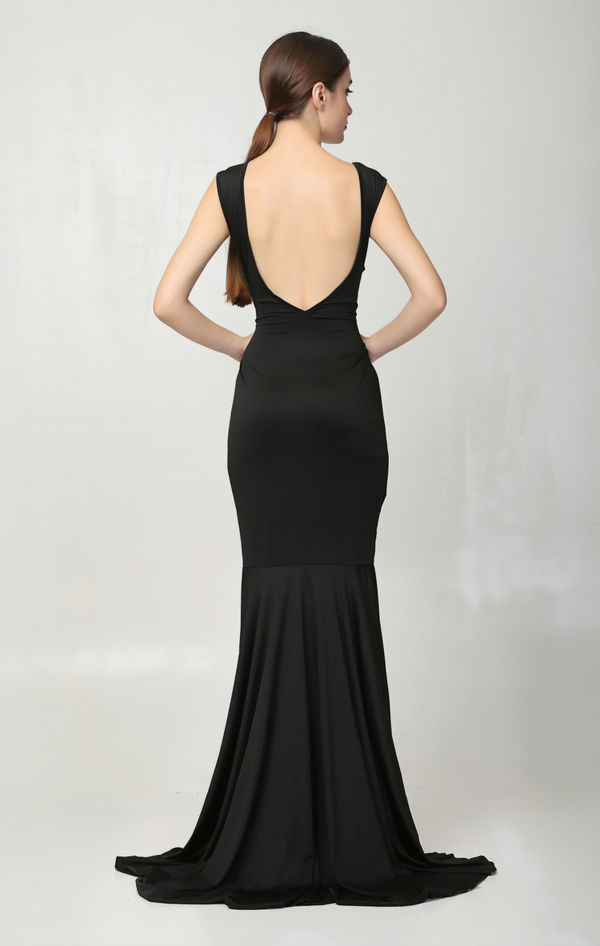 ElegantBlackSlimmingWeddingPartyBacklessFloorLengthMaxiDress-XFE090243BA