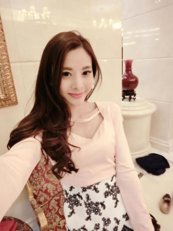 ElegantFashionKoreanWomenLongSleeveCrewNeckFloralPrintingPinkDresses-ZME110318PN