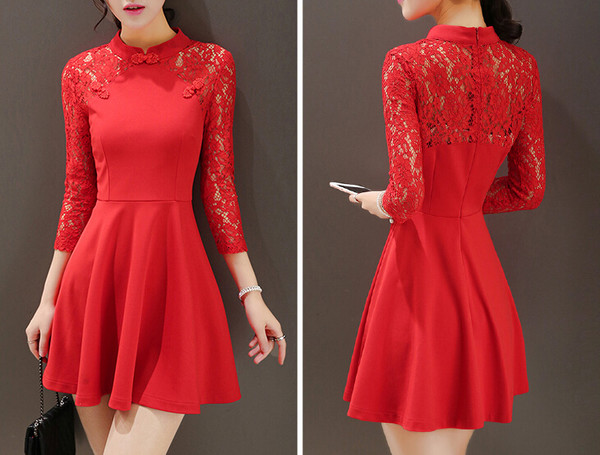 ElegantLacePatchworkWinterPrettyDresses-TFK081029