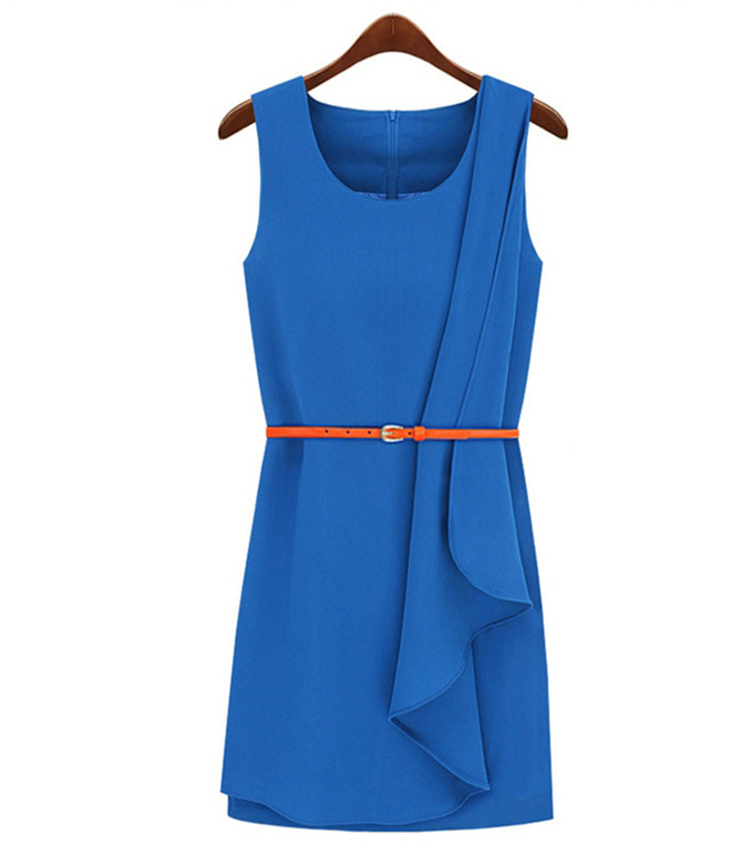 ElegantWomenSummer2015SleevelessO-NeckMidWaistDress-ZME041703