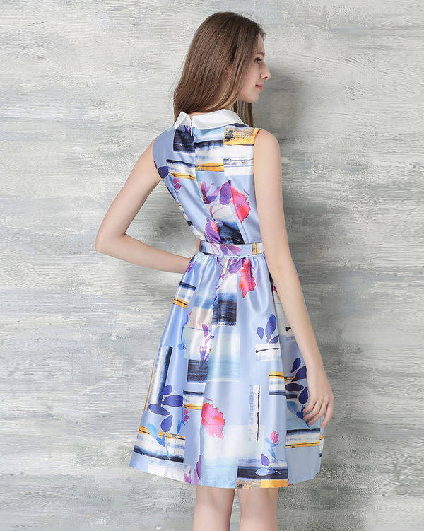 EuroFashionFloralPrintingSlimPrettyDress-TFK042244