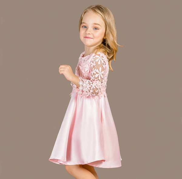 EuroFashionHollowOutGauzePrincessKidsDresses-YHK091438