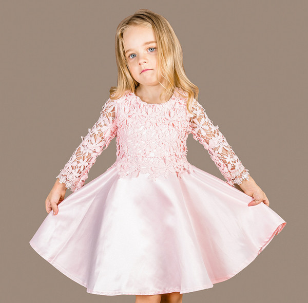 EuroFashionHollowOutGauzePrincessKidsDresses-YHK091438