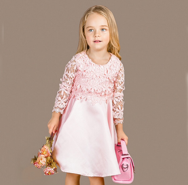 EuroFashionHollowOutGauzePrincessKidsDresses-YHK091438