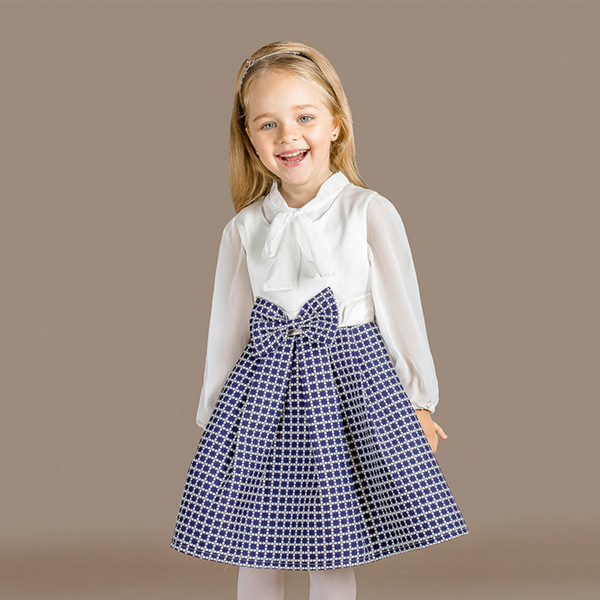 EuroFashionKidsSuitsPrincessDressesWithBlouses-YHK091436