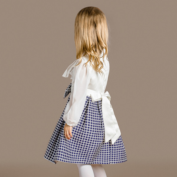 EuroFashionKidsSuitsPrincessDressesWithBlouses-YHK091436