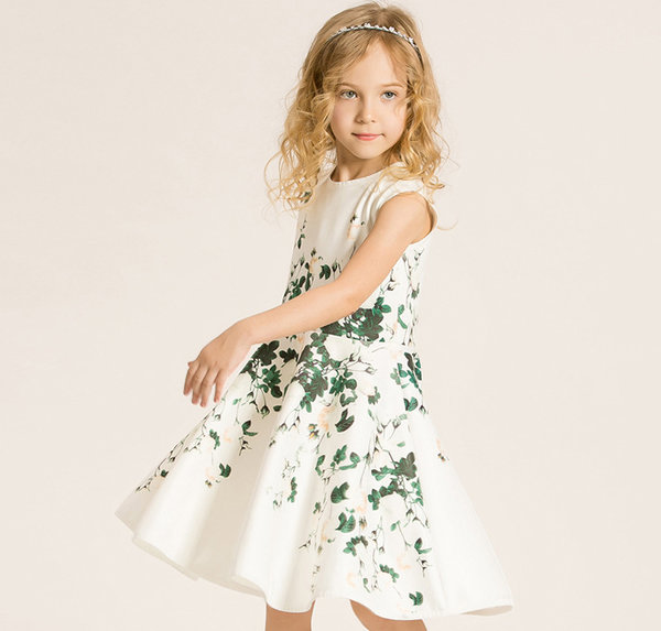 EuroFashionPrintedSleevelessPrincessDressForGirl-HMK062709