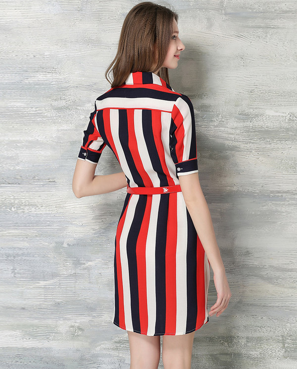 EuroHotSaleStripeShirtFashionDress-TFK042716