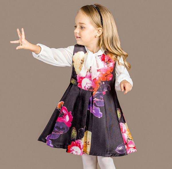 EuroStyleKidsSuitsFloralDressesWithBlouses-YHK091432