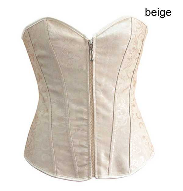 EuroStyleWomenPrintingZipperUpBacklessStraplessWaistTrainingCorset-ZHE092340