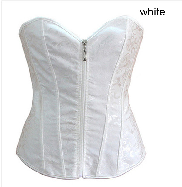 EuroStyleWomenPrintingZipperUpBacklessStraplessWaistTrainingCorset-ZHE092340